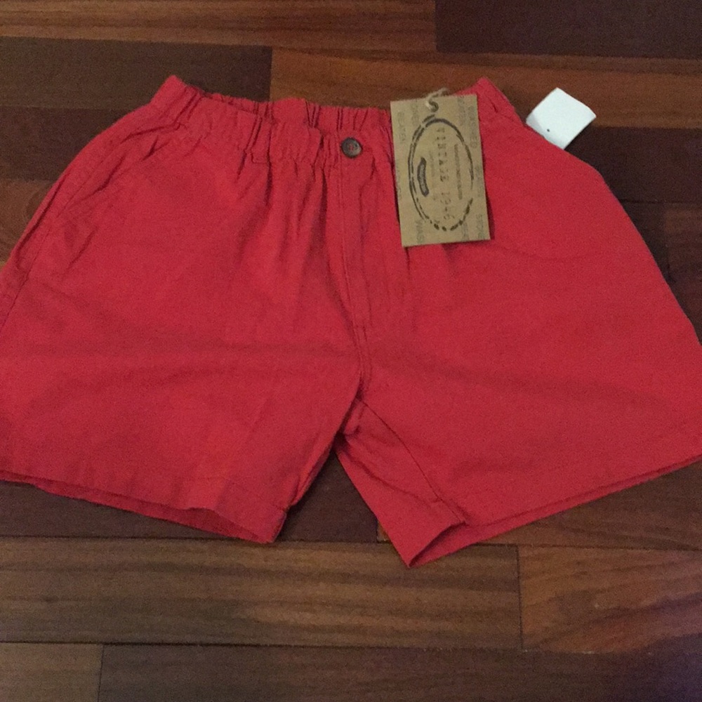 Vintage 1946 WASHED STONED & BEATEN Red Shorts